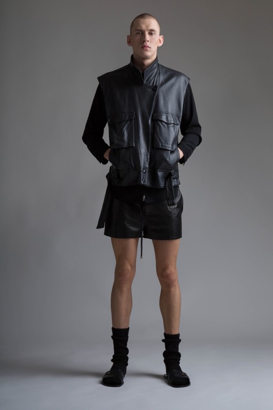 Phillip Lim Leather Gym Shorts